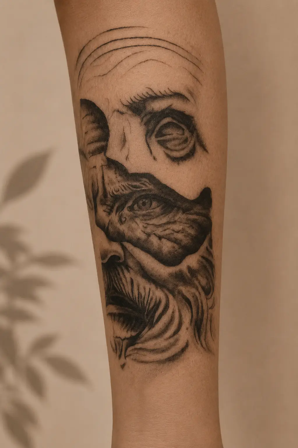 broken statue realism tattoo by Kira