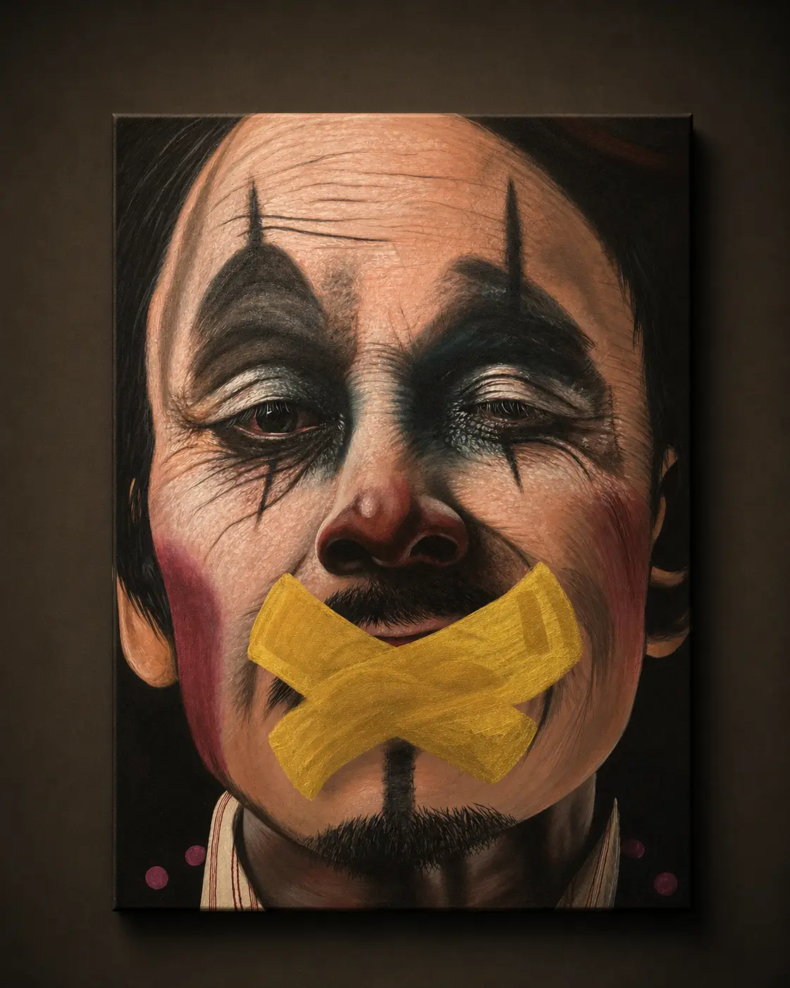 clown painting by Kira Body of Lines
