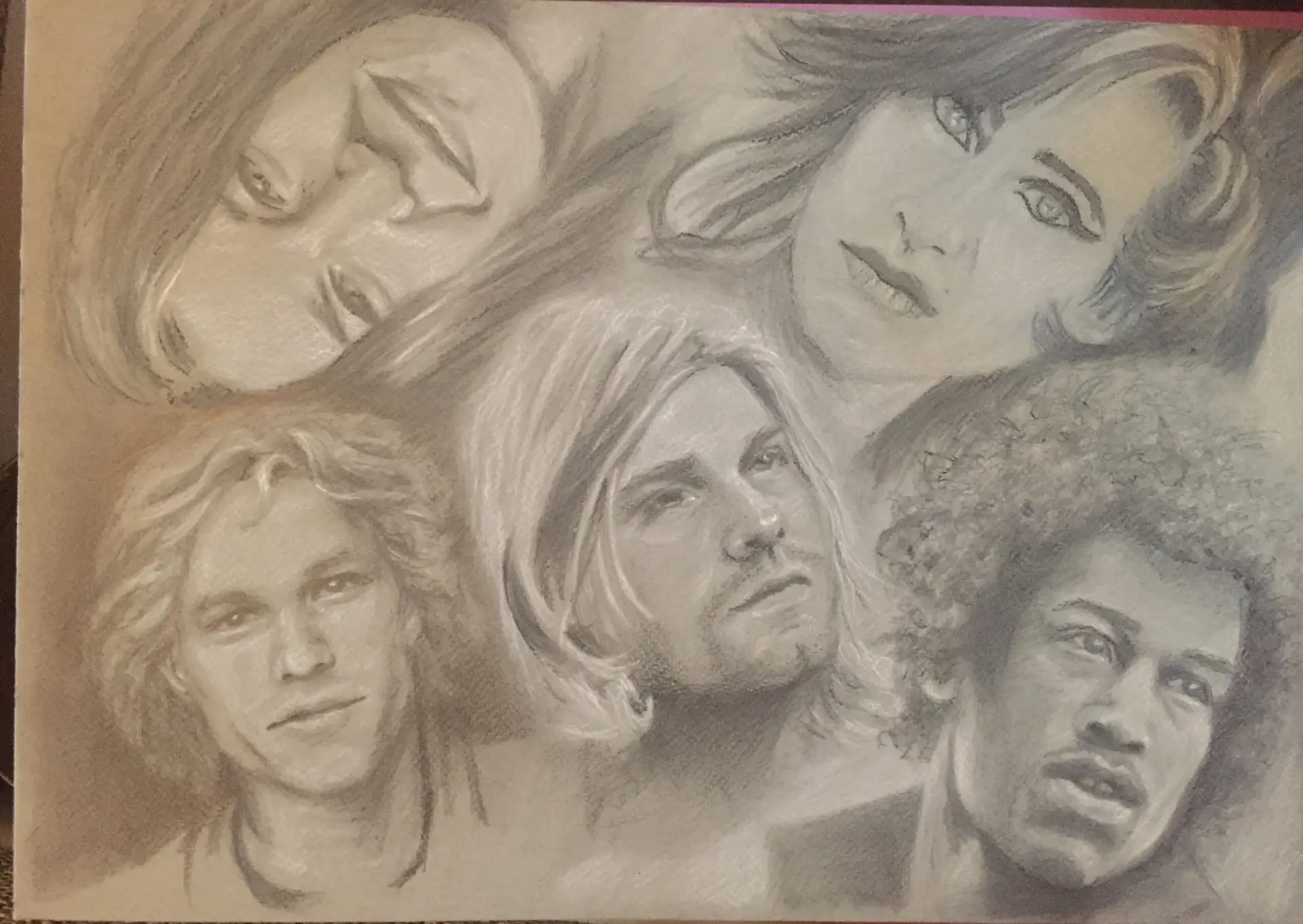club 27 drawing charcoal A3